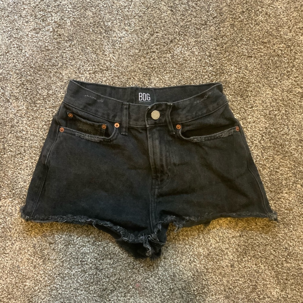 BDG Black Denim Shorts